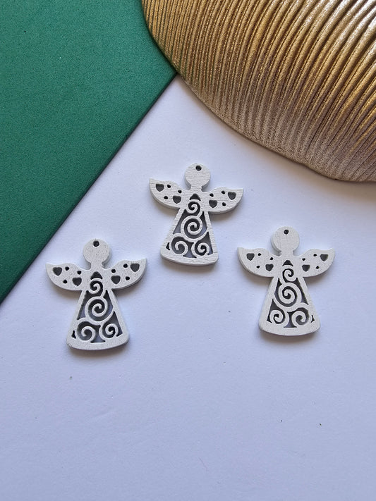 Anjo em Madeira (Branco e Natural)