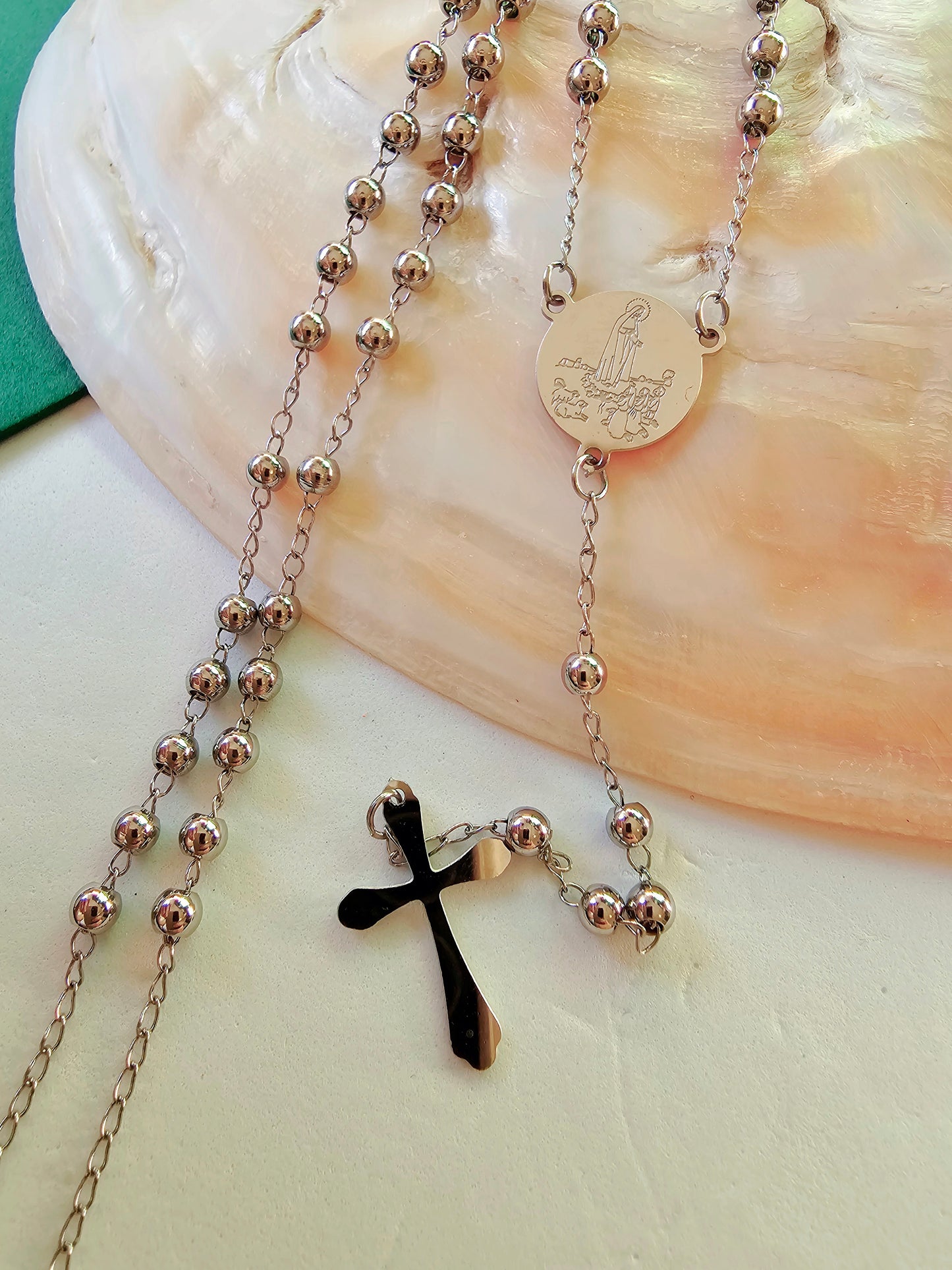 Terço-Colar Nossa Senhora de Fátima/Fé
