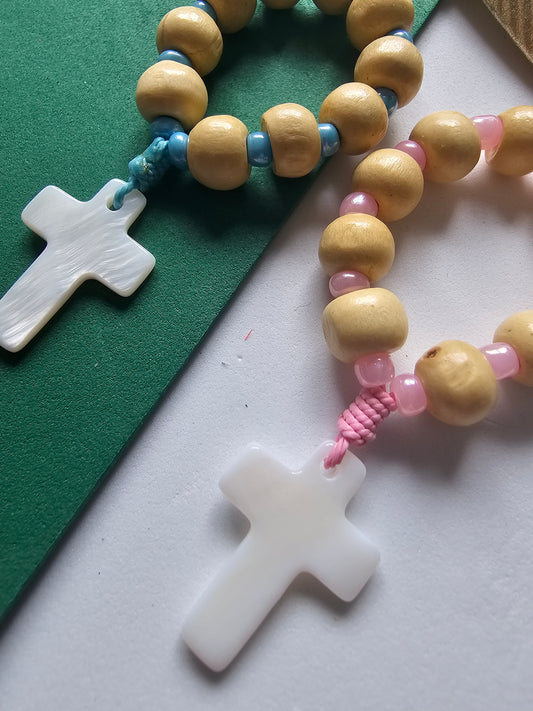 Dezena Creme com Cruz de Madrepérola