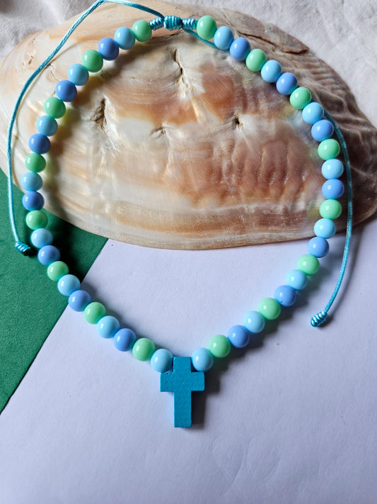 Colar de Menino - Azul e Verde