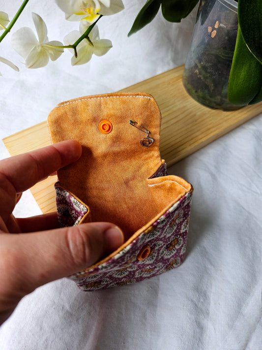 Porta-Moedas - Fole - Padrão Floral