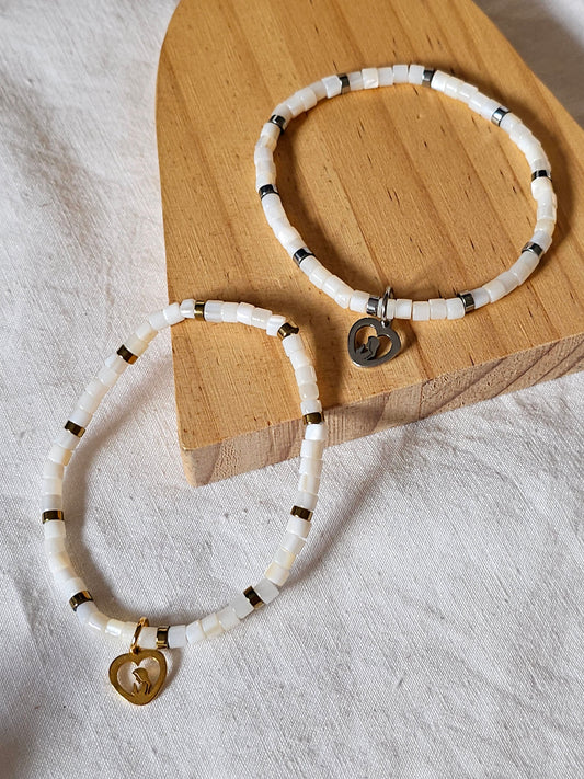 Pulseira em Madrepérola - Prateado