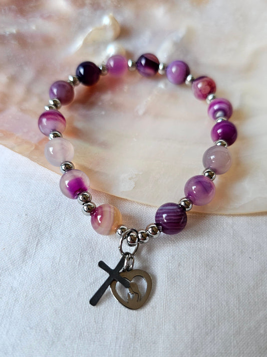 Pulseira de Pedras Naturais - Ágata - Dezena