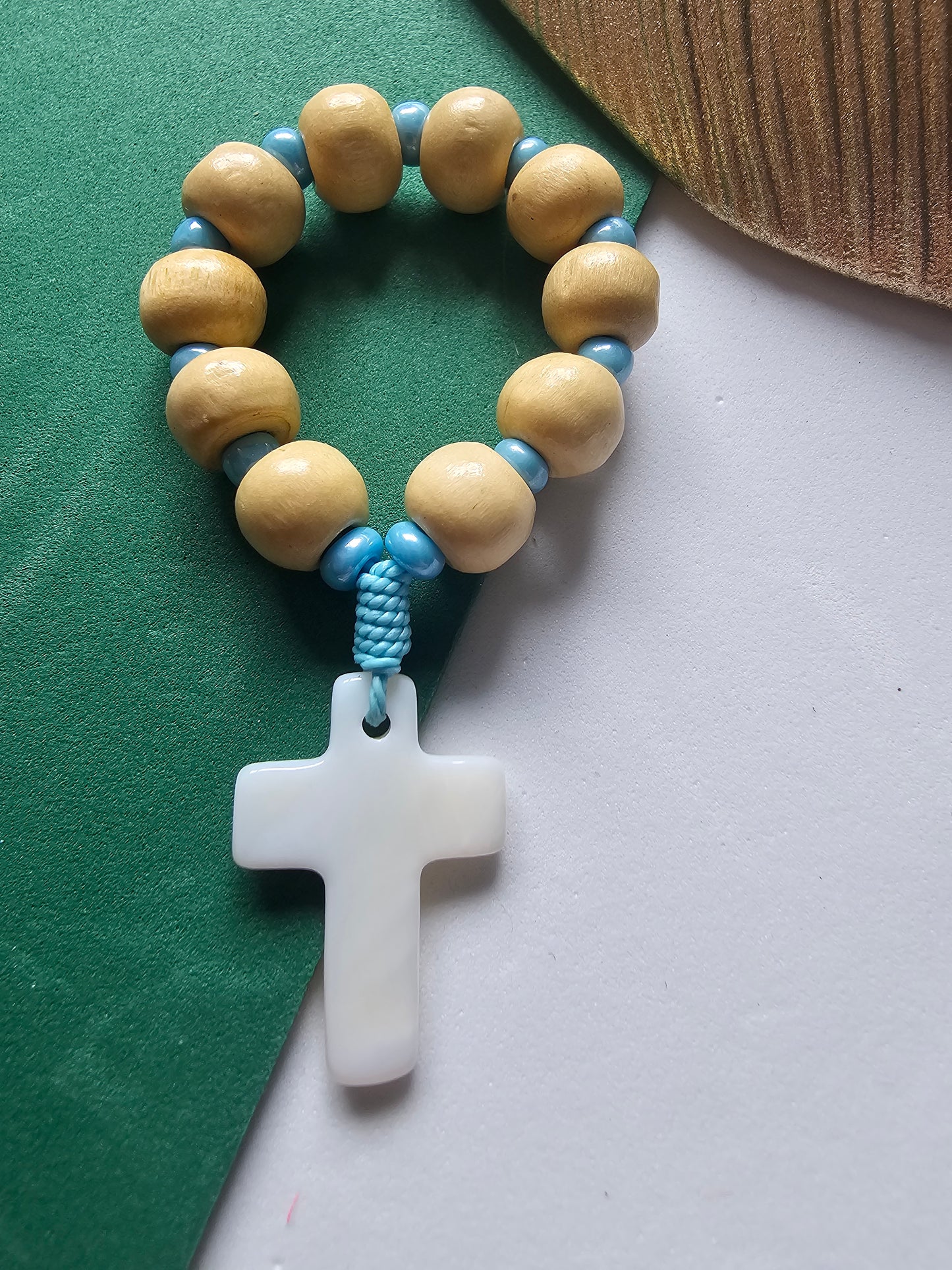 Dezena Creme com Cruz de Madrepérola