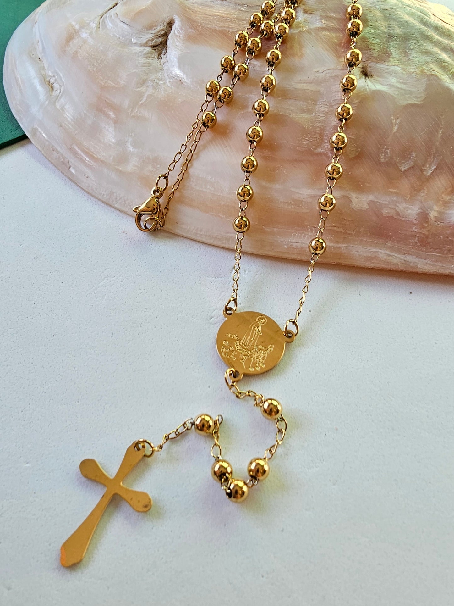 Terço-Colar Nossa Senhora de Fátima/Fé