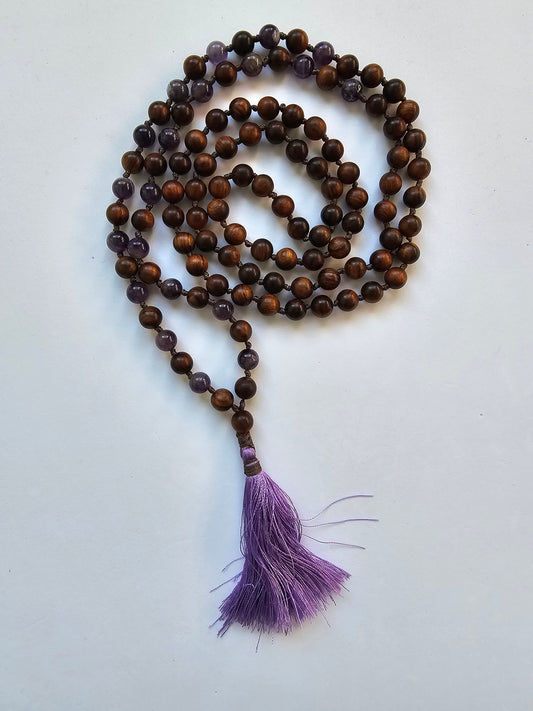 Japamala em Madeira e Ametista