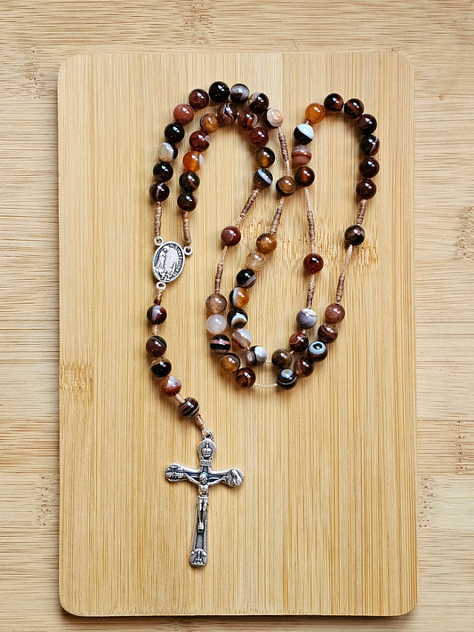 Terço em Agata Castanha