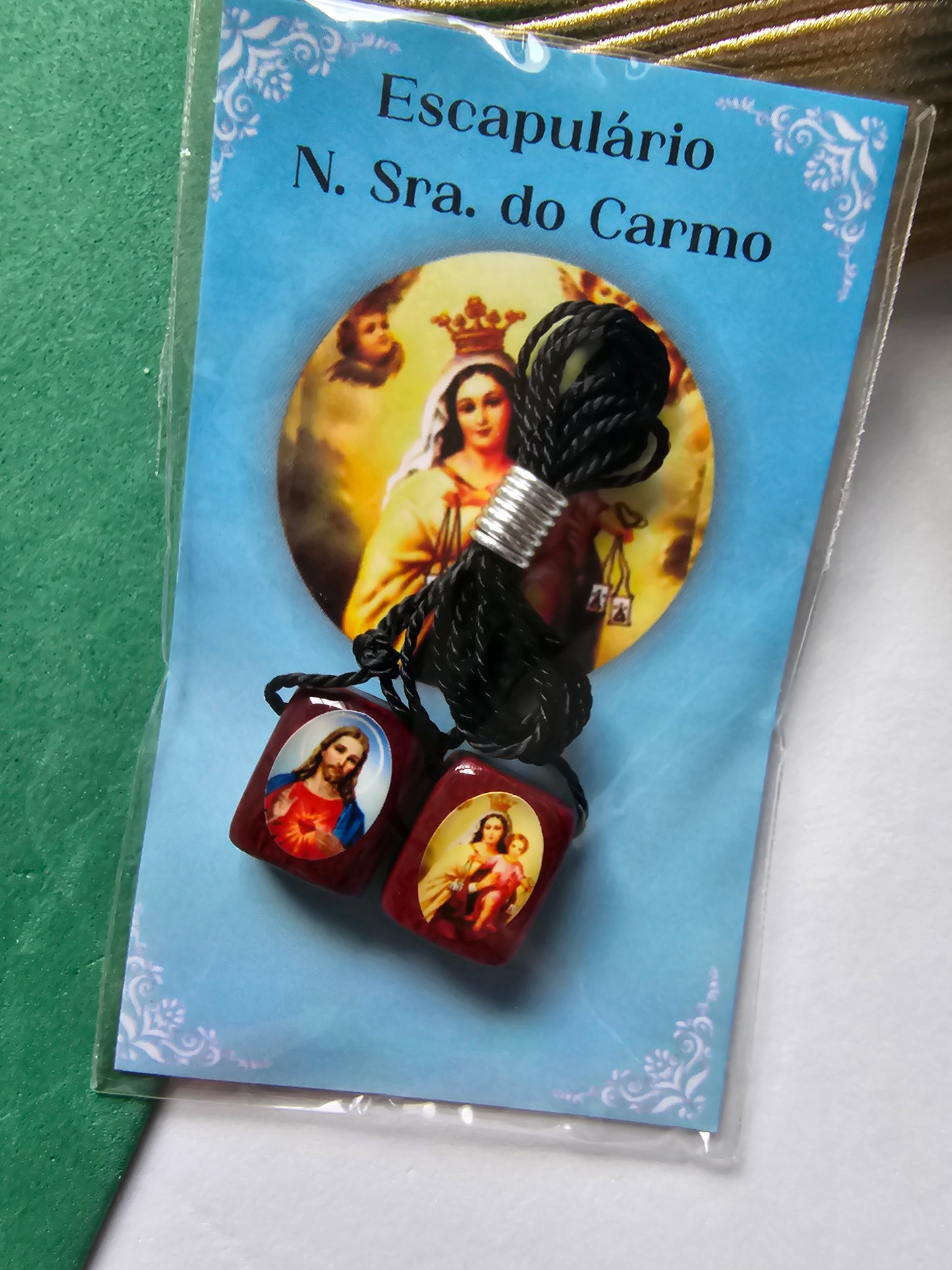 Escapulário Nossa Senhora do Carmo e Sagrado Coração de Jesus