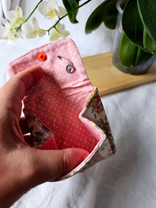 Porta-Moedas - Fole - Floral Listras