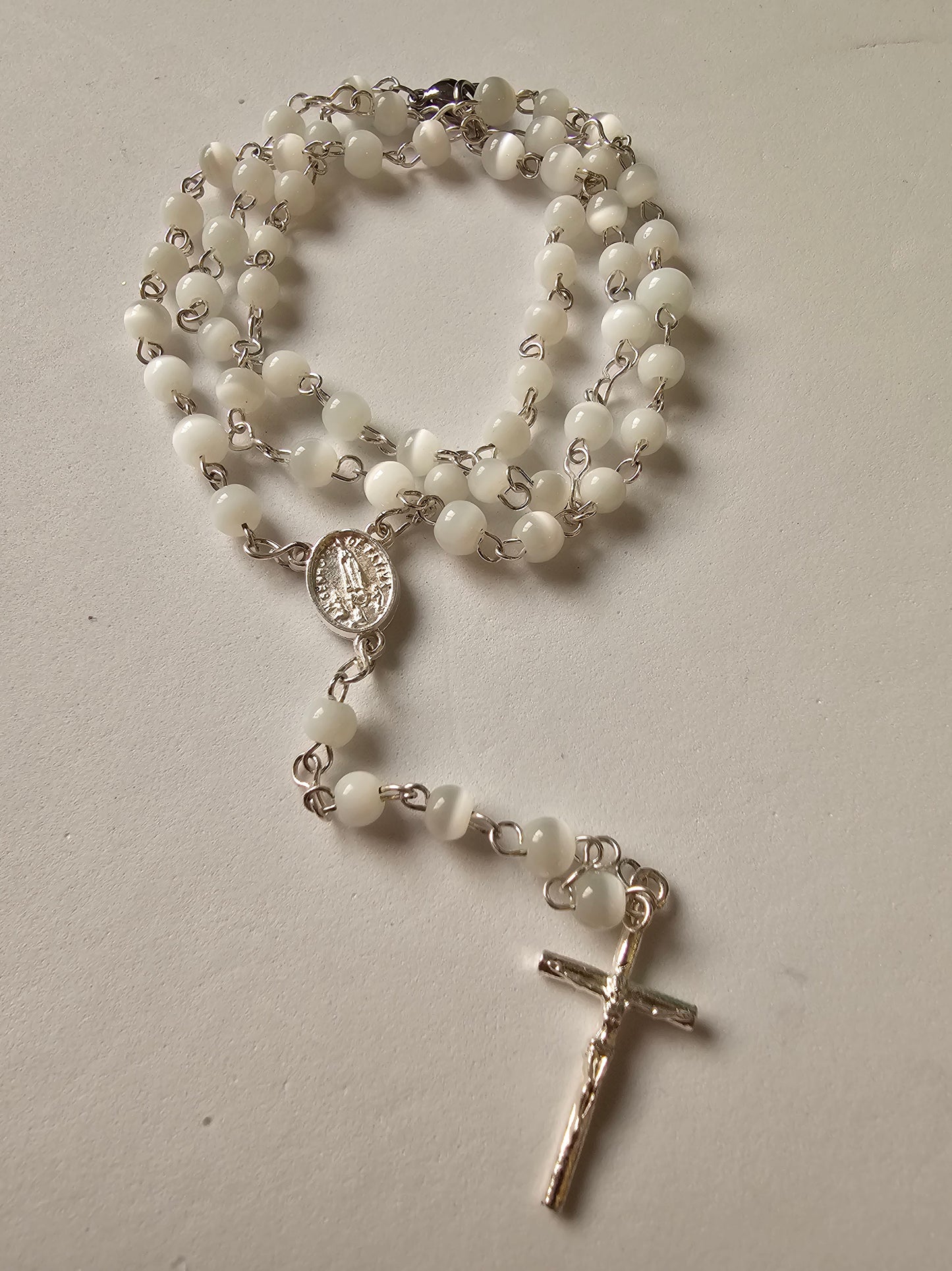 Terço de Nossa Senhora de Fátima Branco