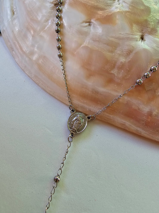 Terço-colar Nossas Senhora dos Milagres/Medalha Milagrosa