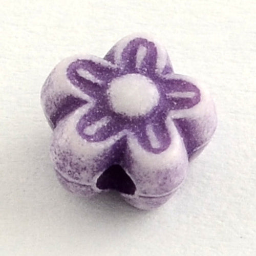 Contas Acrílicas - Flor, Cores Mistas, 7×4mm, 50g