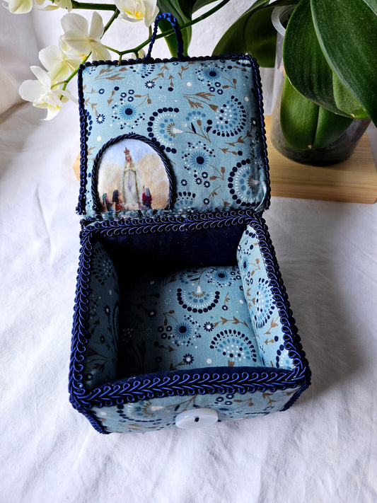 Caixinha Artesanal com Nossa Senhora de Fátima