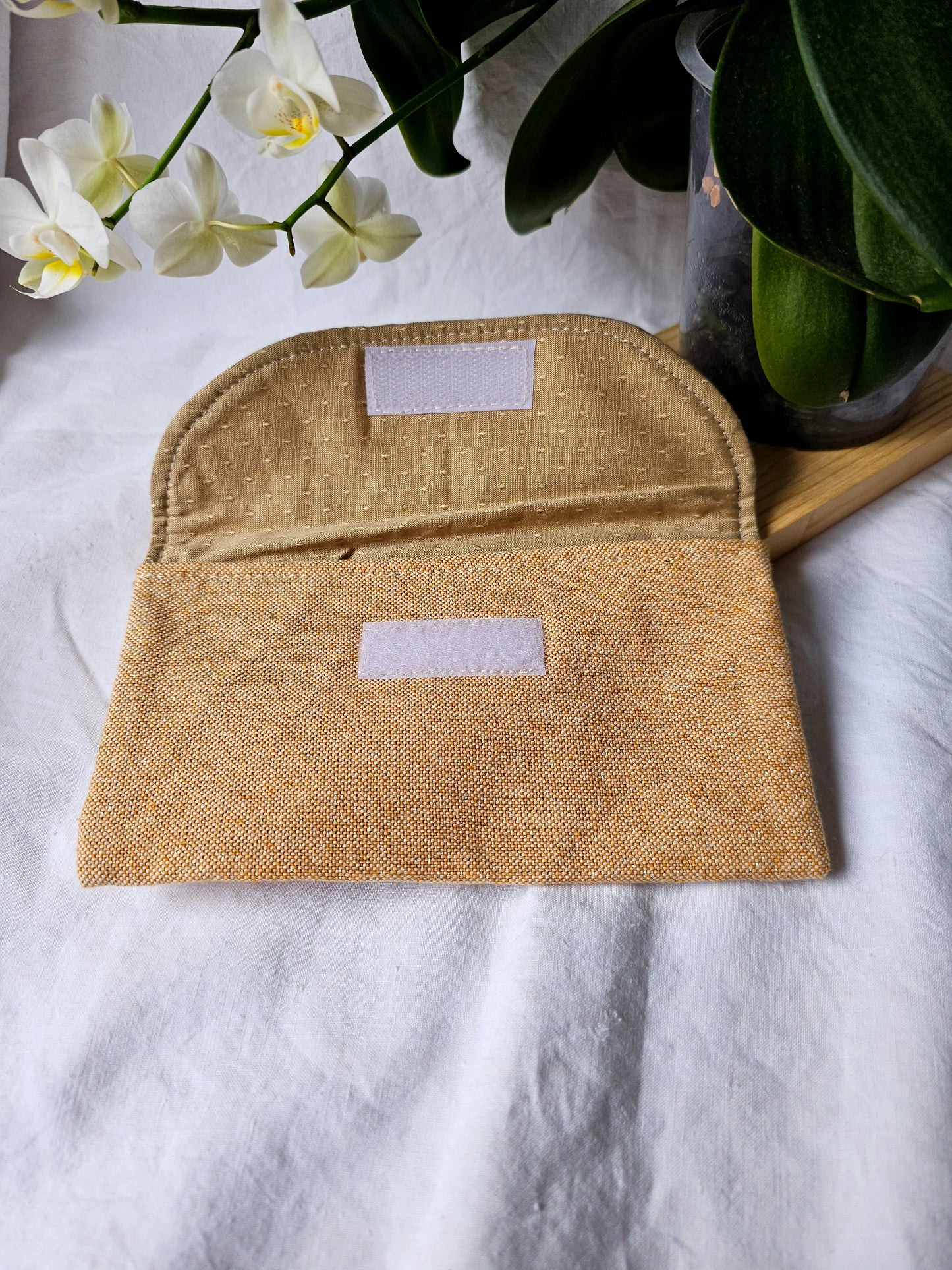 Bolsa Envelope - Linho Alentejano com Brilho (Várias cores)