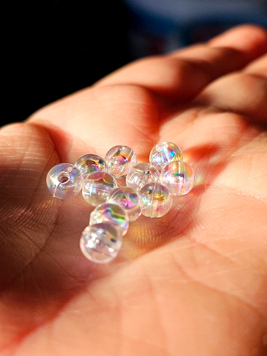 Contas acrílicas - brilhantes - 6mm