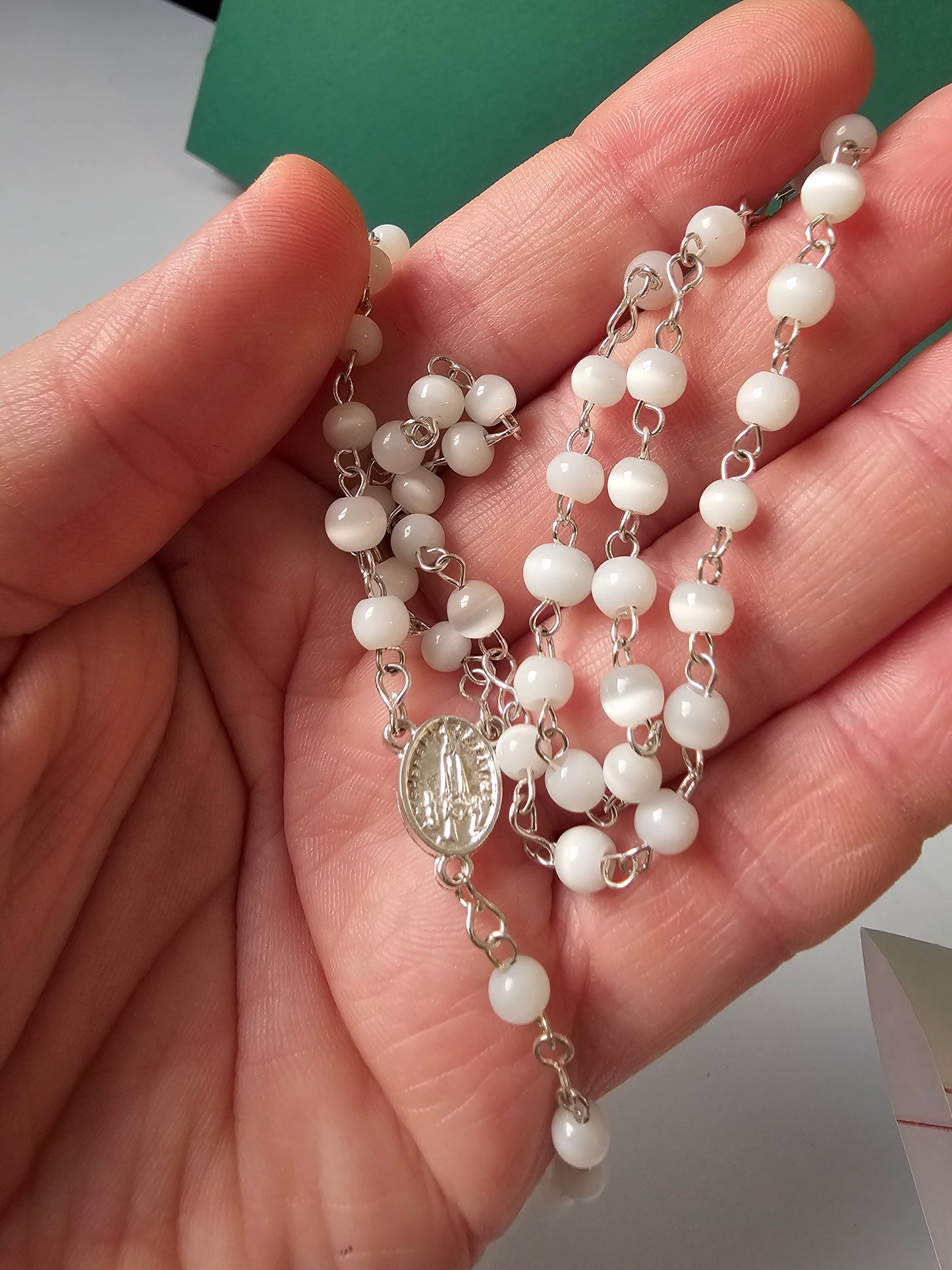 Terço de Nossa Senhora de Fátima Branco