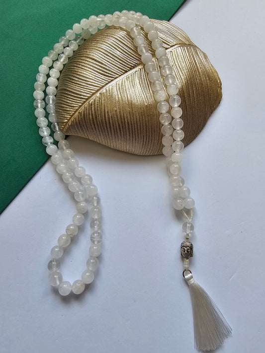 Japamala em Quartzo Cristal - Clareza, Luz e Elevação Espiritual