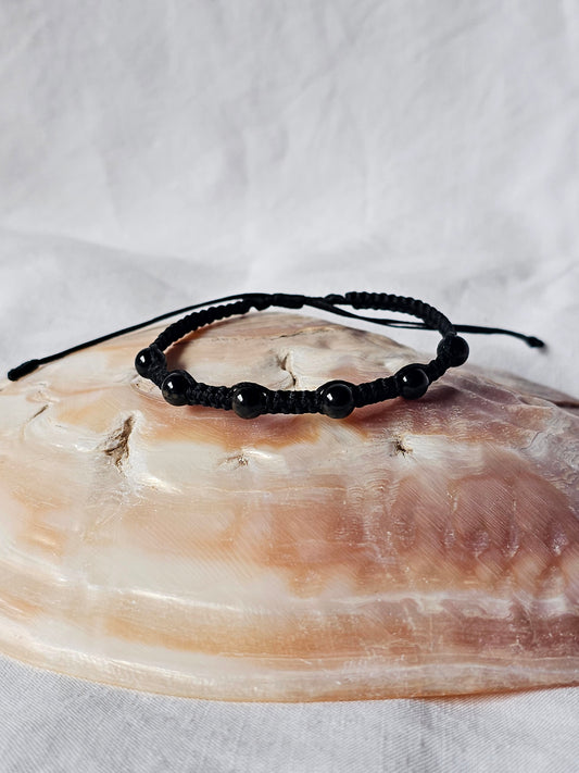 Pulseiras de Pedras Naturais em Macramé (Várias)