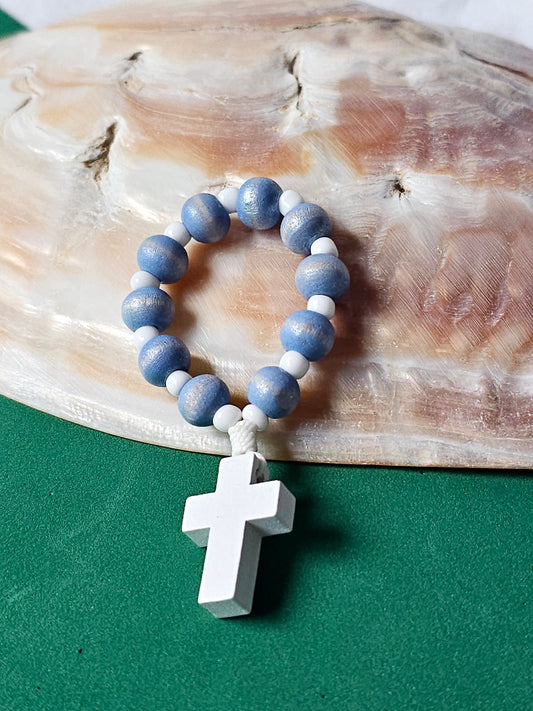 Dezena Contas de Madeira Perolada