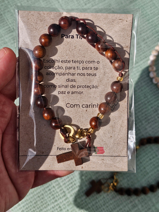 Terço Compacto - Madeira