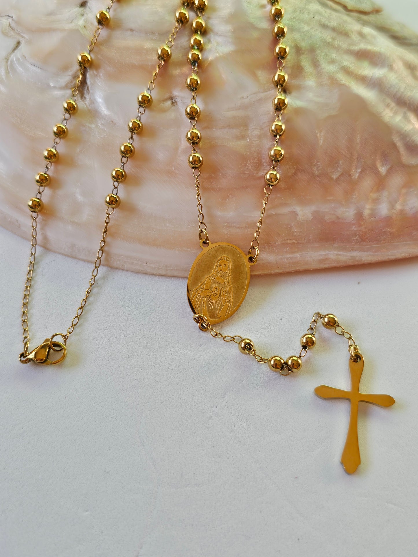 Terço-Colar Sagrado Coração de Jesus