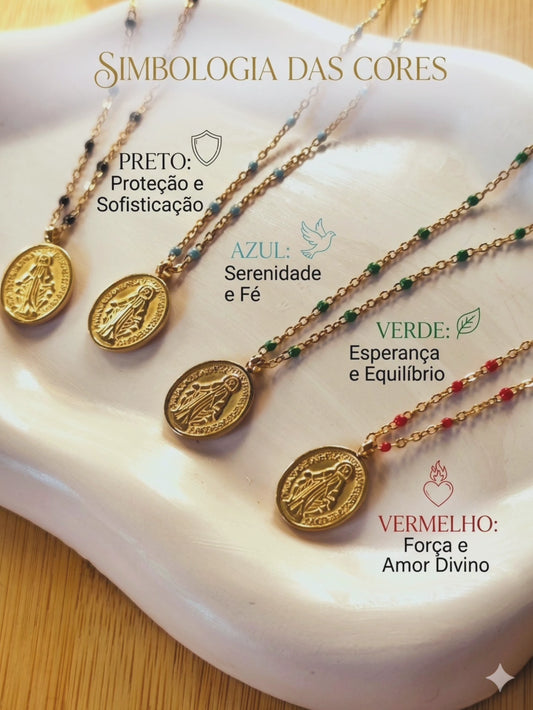 Colar Feminino com Nossa Senhora das Graças