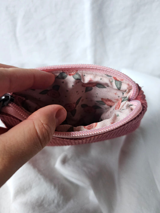 Bolsinha simples Porta-Moedas - Bombazine Rosa