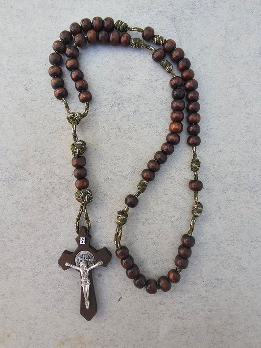 Terço em Paracord - camuflagem