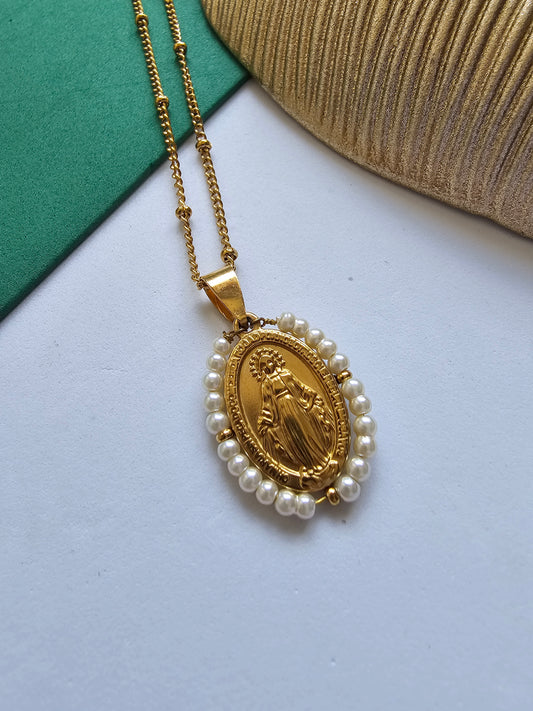 Colar Medalha Milagrosa – Fé, Elegância e Proteção
