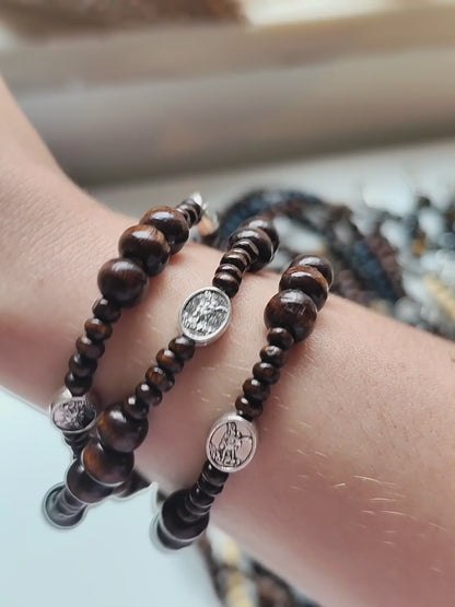 Terço de São Miguel Arcanjo - Pulseira de 3 Voltas