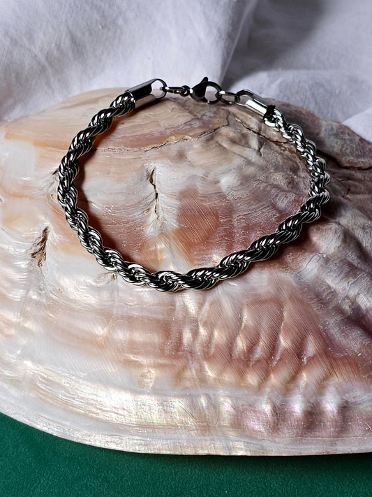 Pulseira Corrente Torcida Prateado
