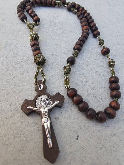 Terço em Paracord - camuflagem