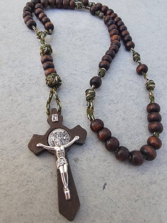 Terço em Paracord - camuflagem