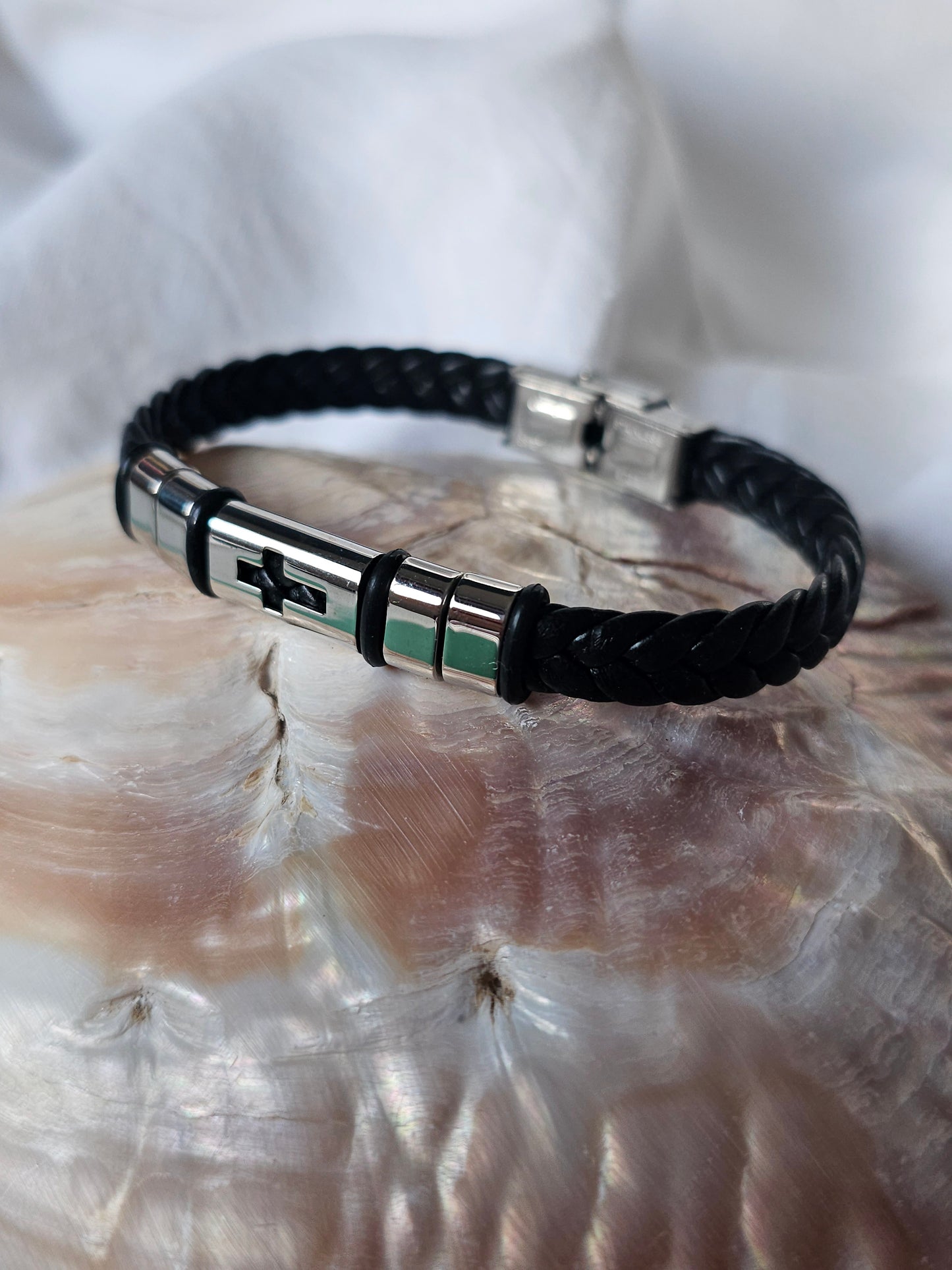 Pulseira Trançada - Cruz