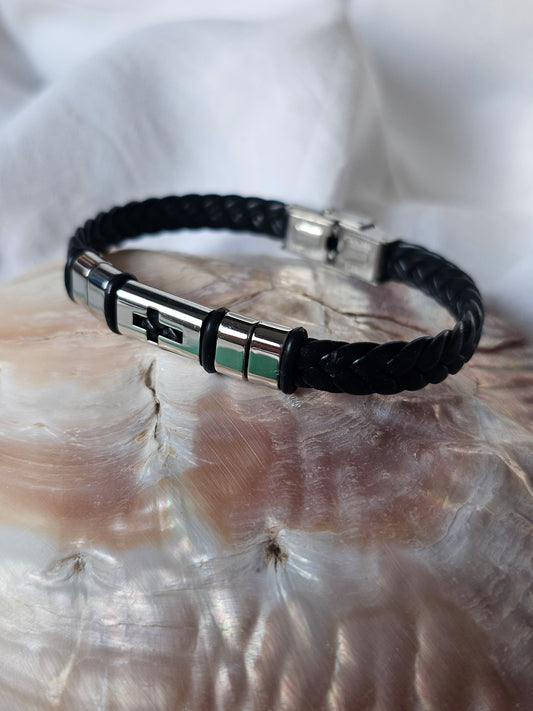 Pulseira Trançada - Cruz