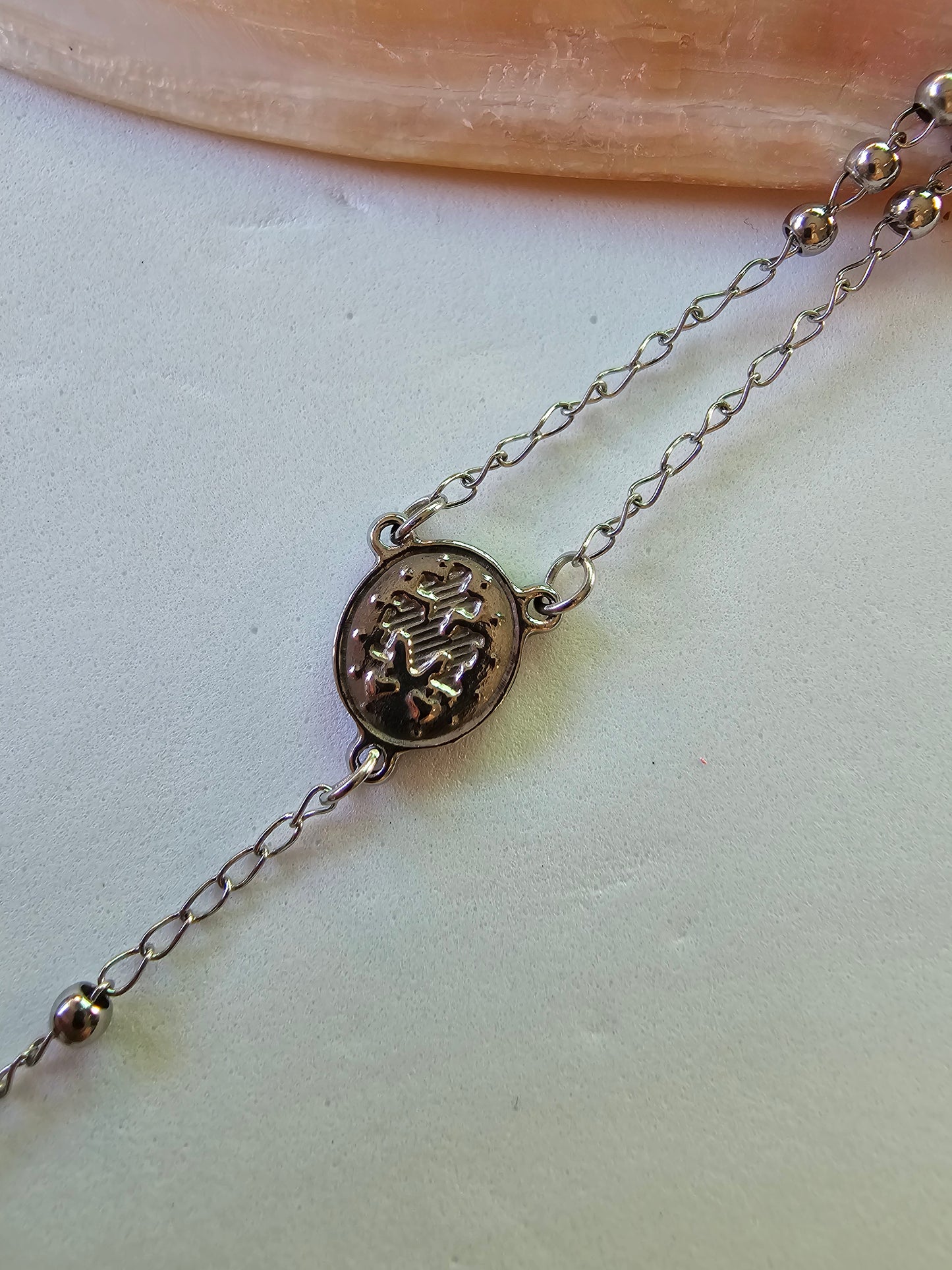 Terço-colar Nossas Senhora dos Milagres/Medalha Milagrosa