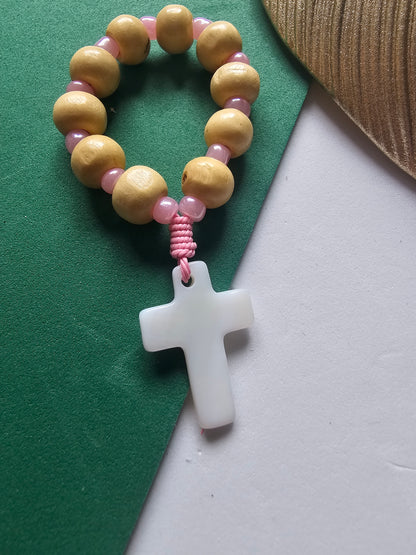 Dezena Creme com Cruz de Madrepérola