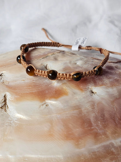 Pulseiras de Pedras Naturais em Macramé (Várias)