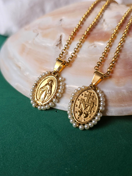 Colar Medalha Milagrosa – Fé, Elegância e Proteção