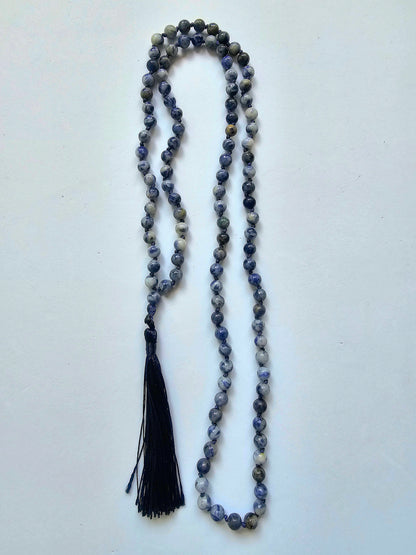 Japamala em Sodalite - Clareza Mental, Intuição e Verdade Interior