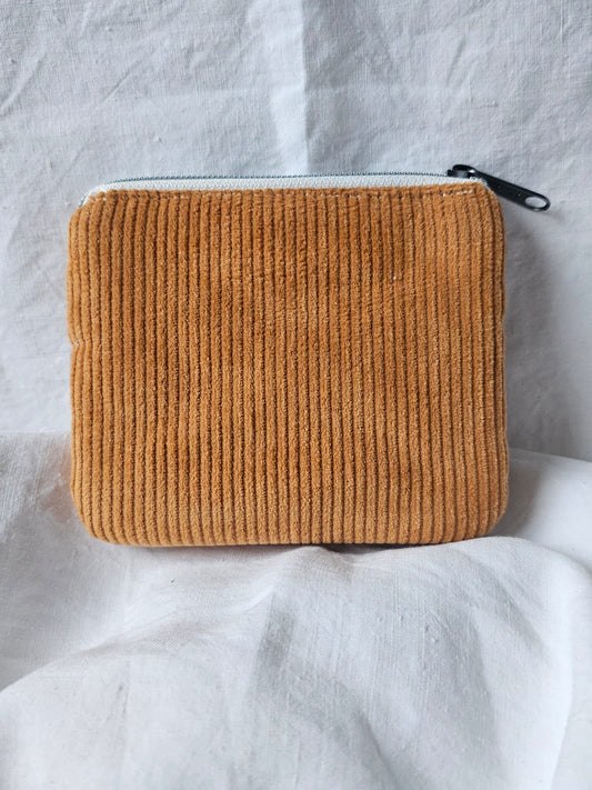 Bolsinha simples Porta-Moedas - Bombazine Amarelo Torrado