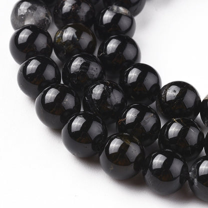 Fiada de Contas de Turmalina Negra Natural - 6 mm
