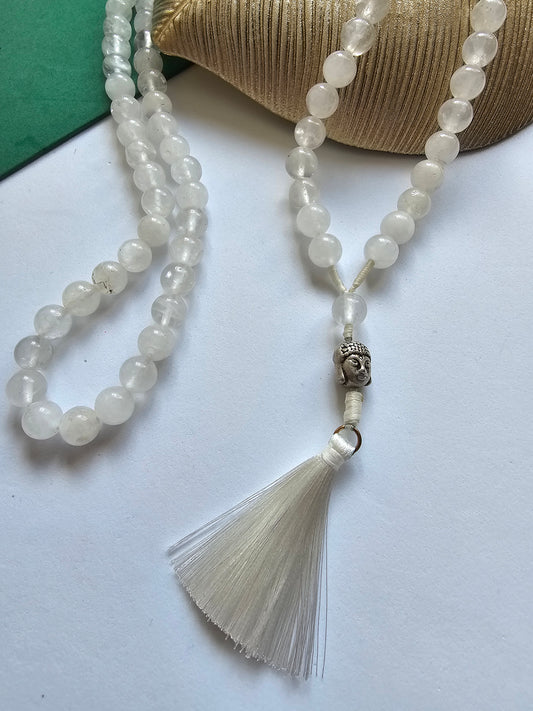Japamala em Quartzo Cristal - Clareza, Luz e Elevação Espiritual