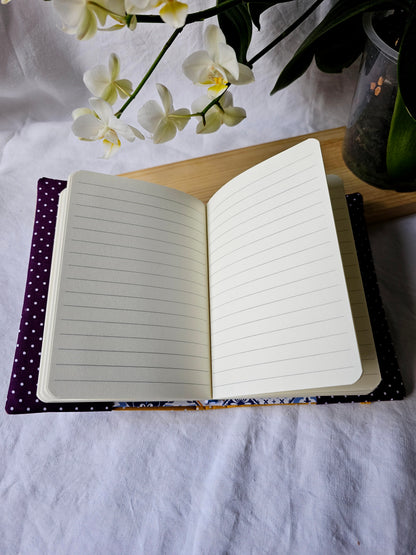 Caderno de Notas A6 - Flores (Fundo creme ou preto)