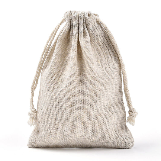 Sacos de Algodão para Lembranças, com Cordão, 14x10cm