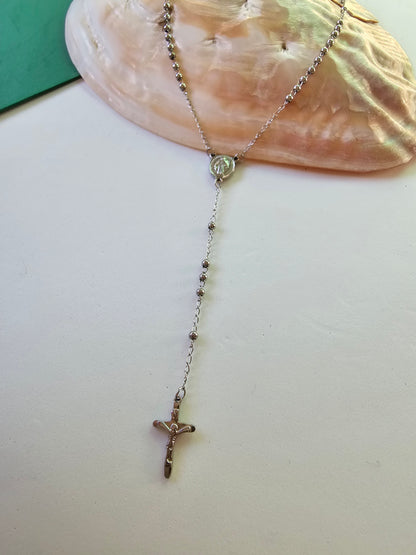 Terço-colar Nossas Senhora dos Milagres/Medalha Milagrosa