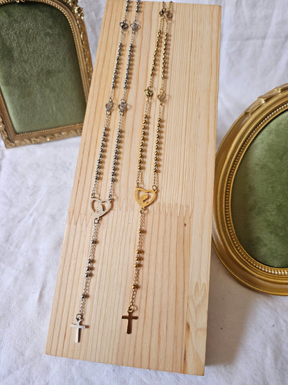Colar-Terço Coração Nossa Senhora