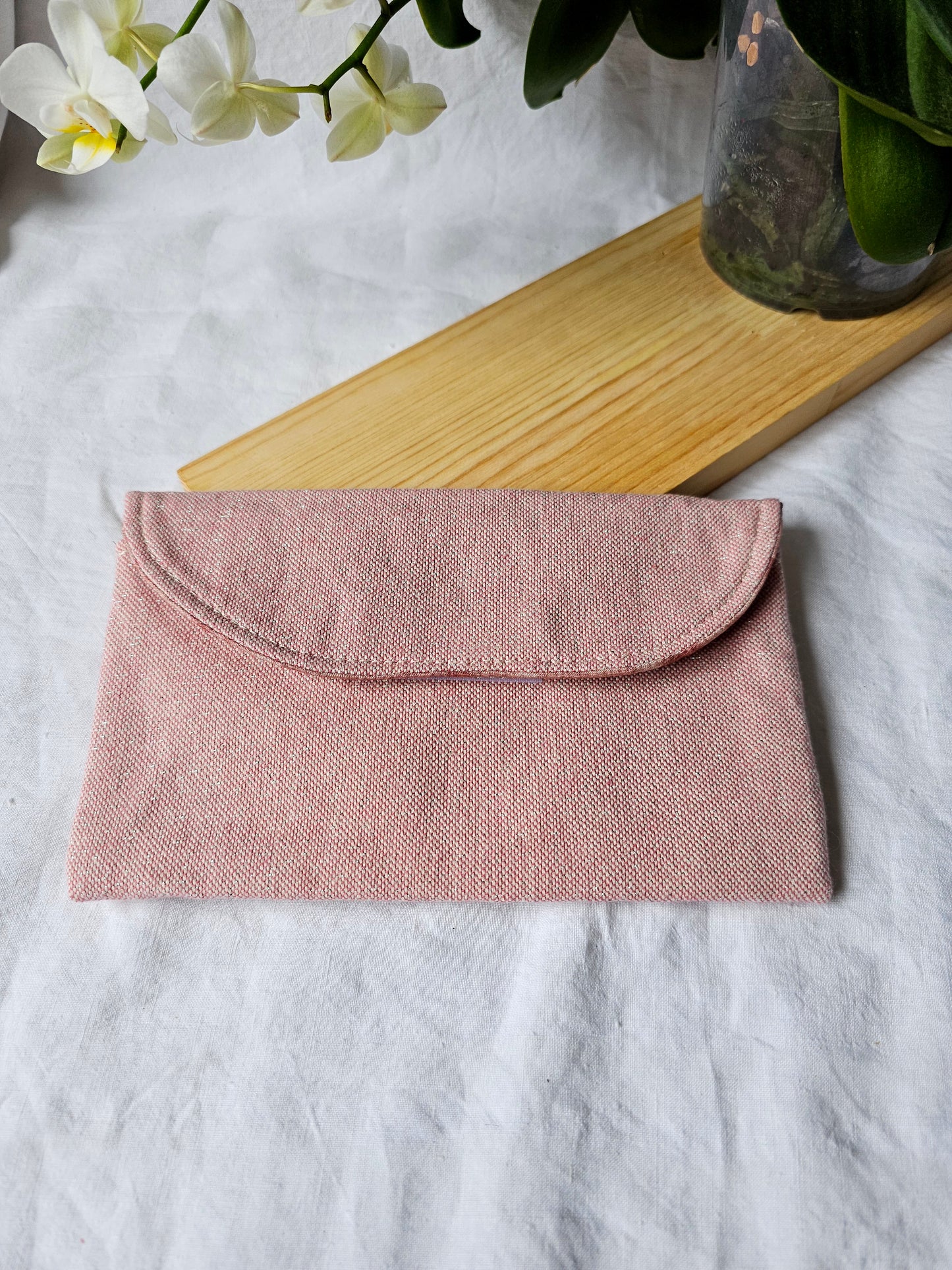 Bolsa Envelope - Linho Alentejano com Brilho (Várias cores)