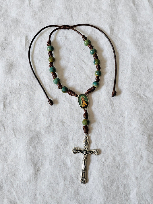 Dezena Sagrado Coração de Maria - Ajustável - em Porcelana