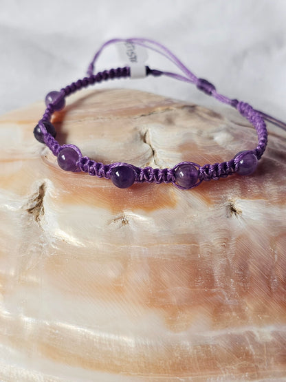 Pulseiras de Pedras Naturais em Macramé (Várias)